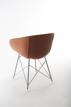 MAYA TRC UP - Contemporary style tanned leather chair by SOFTLINE 1979 - view 3